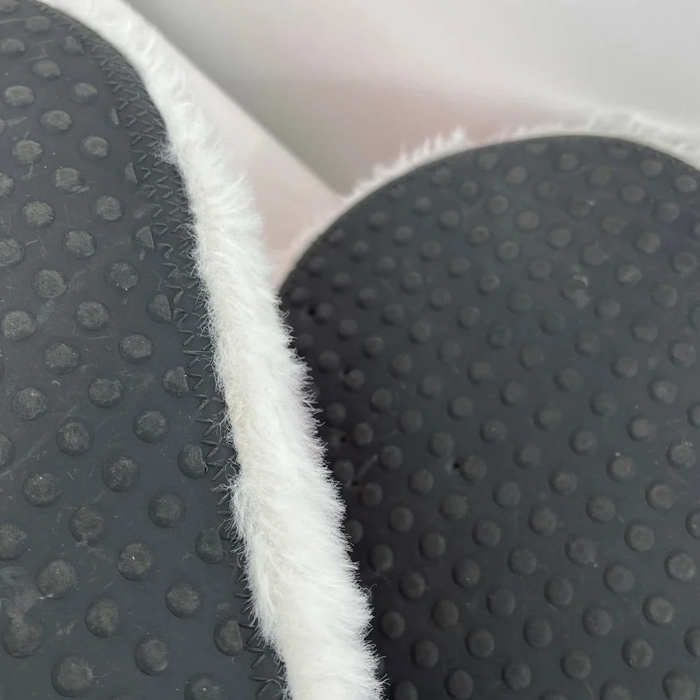 WOMENS SIZE 36-46 Pink & White Plush Sneaker Slippers - Soft Cozy Footwear
